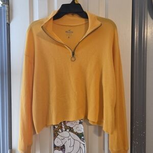 Hollister Bright Orange Waffle Knit Top